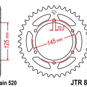 JTR855 Z45 LANČANIK STRAŽNJI