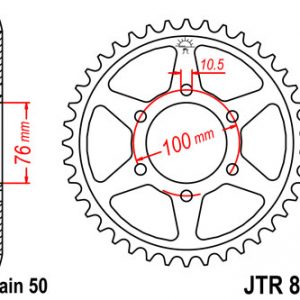 JTR816 Z45 LANČANIK STRAŽNJI