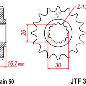 JTF333-C6190-16 LANČANIK